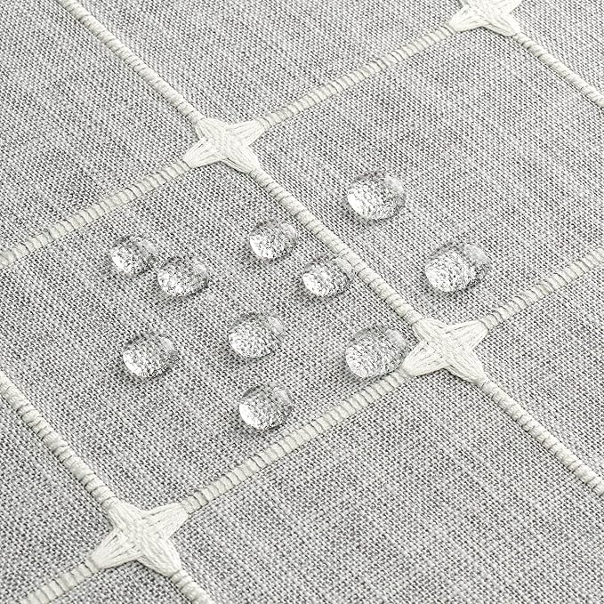 MitoVilla Grey Boho Extra Long Shower Curtain 72 x 84, Light Grey Modern - Image 6
