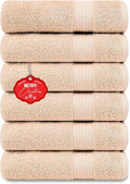 Ample Decor Hand Towel 18 X 28 Inch Pack of 6 600 GSM 100% Cotton, Oeko Tex by AmpleDecor