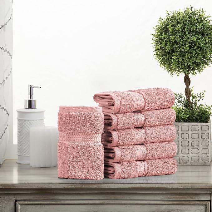 BLUENILEMILLS BNM Egyptian Cotton 6-Piece Towel Set, Includes 6 Face Towels by Blue+Nile+Mills