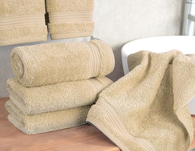 Cotton Paradise Hand Towels for Bathroom, 100% Cotton Turkish 4 Piece Hand - Image 3