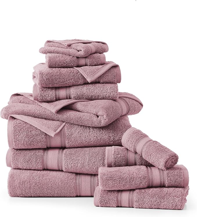 LANE LINEN Bathroom Towels Set of 12 – Zero Twist, 100% Cotton, 4 Bath - Image 2