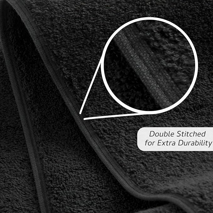 Premium 6 Piece Towel Set, 2 Bath Towel, 2 Hand Towels, 2 Washcloths, 100% - Image 4