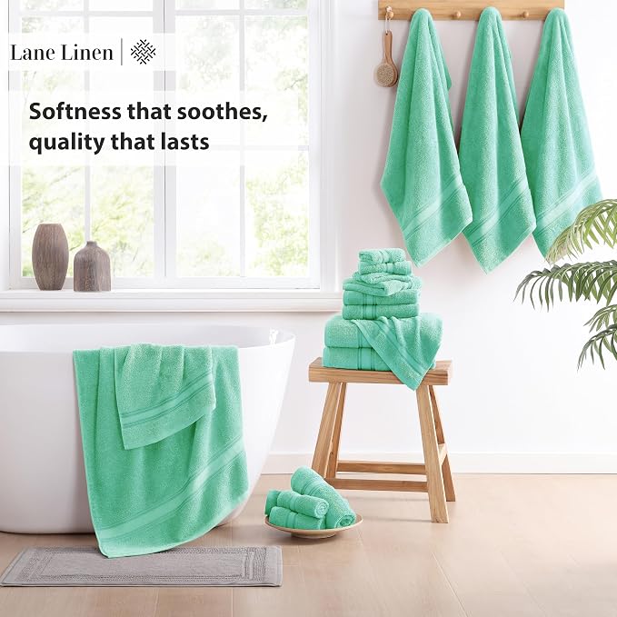 LANE LINEN 18Piece Bathroom Towels – Luxurious 100% Cotton, Zero Twist - Image 4