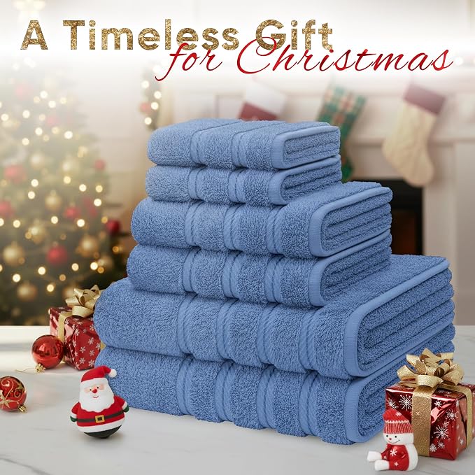 American Soft Linen Luxury 6 Piece Towel Set, 2 Bath Towels 2 Hand Towel 2 - Image 2