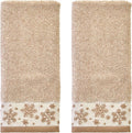 SKL Home Christmas/Winter Heather Snowflake 100% Cotton Premium 2-Piece Hand by SKLHomebySaturdayKnightLtd
