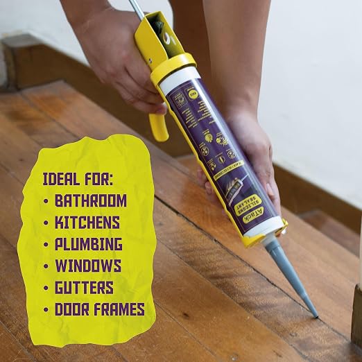 ATack Black Silicone Sealant Caulk 10.1oz 100% Waterproof - Image 3