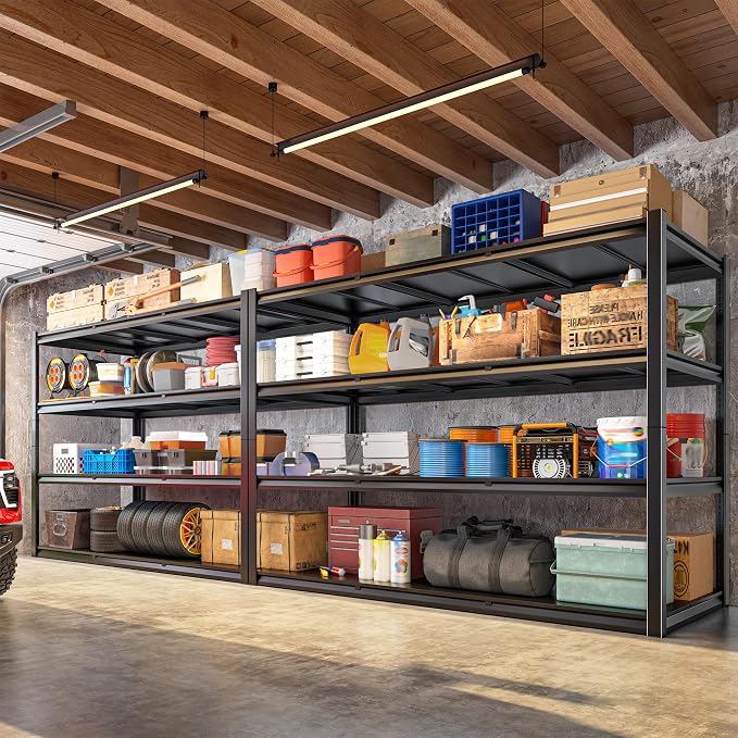 59.8" H Garage Shelving 2400LBS Metal Shelving Unit Adjustable Garage Storage - Image 7
