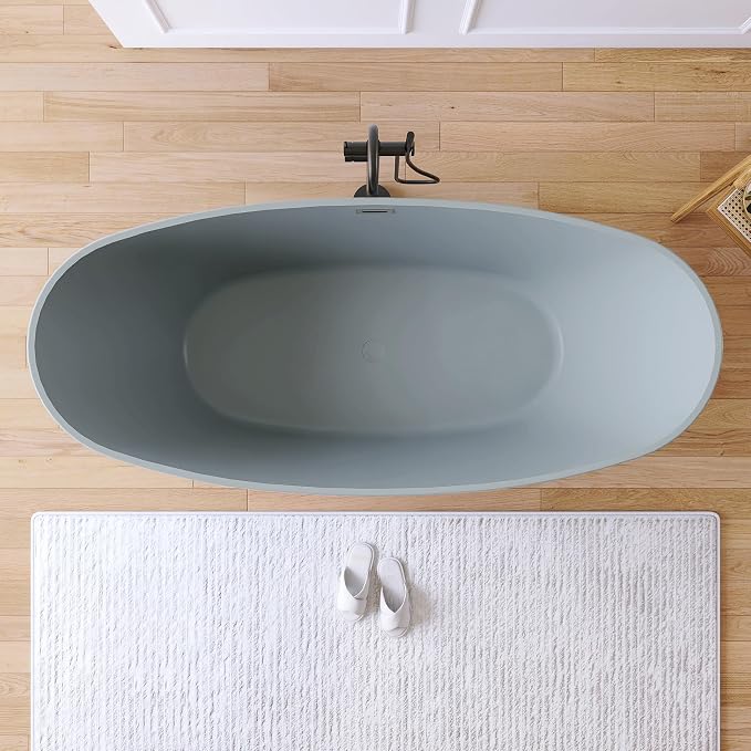 71" Acrylic Freestanding Bathtub, High-back Soaking Tub - Image 3