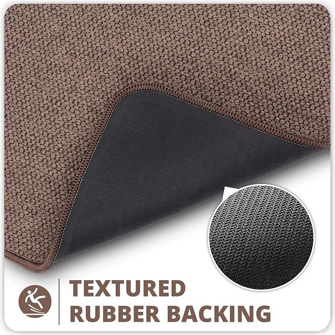Bathroom Rugs Set 2 Pieces, Thin Bathroom Mats, Toilet Rugs, Quick Dry - Image 4