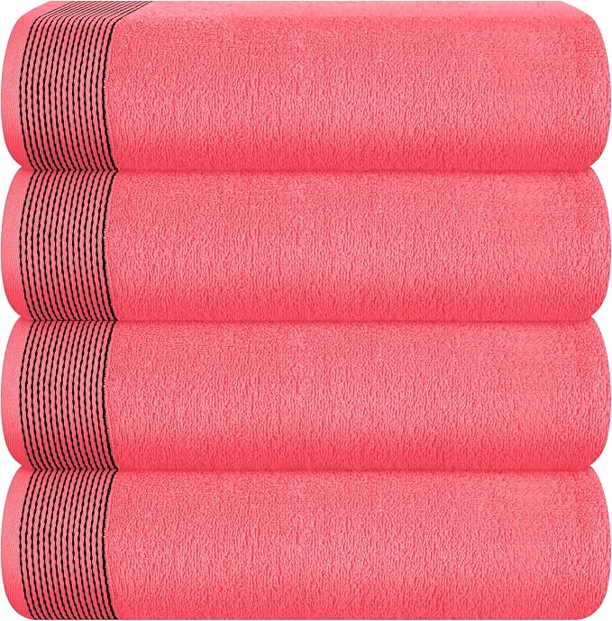 Belizzi Home Ultra Soft 4 Pack Oversized Bath Towel Set 27x54 inches, 100% by Unknown