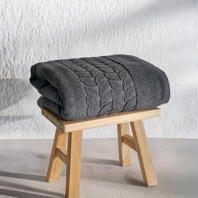 BAGNO MILANO Organic Turkish Cotton Bath Towels, Luxury Jacquard Collection - Image 3