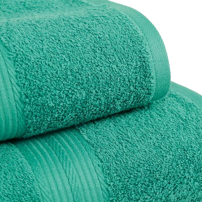 Amazon Basics 6 Piece Oversized Fade resistant Towel set, 100% Cotton towels - Image 4
