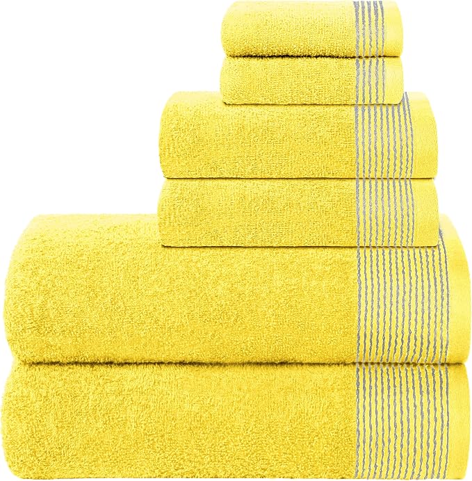 Belizzi Home 100% Cotton Ultra Soft 6 Pack Towel Set, Contains 2 Bath Towels by Unknown