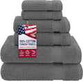 Hotel & Spa Quality Super Absorbent & Soft, 6 Piece Turkish Towel Set by American+Veteran+Towel