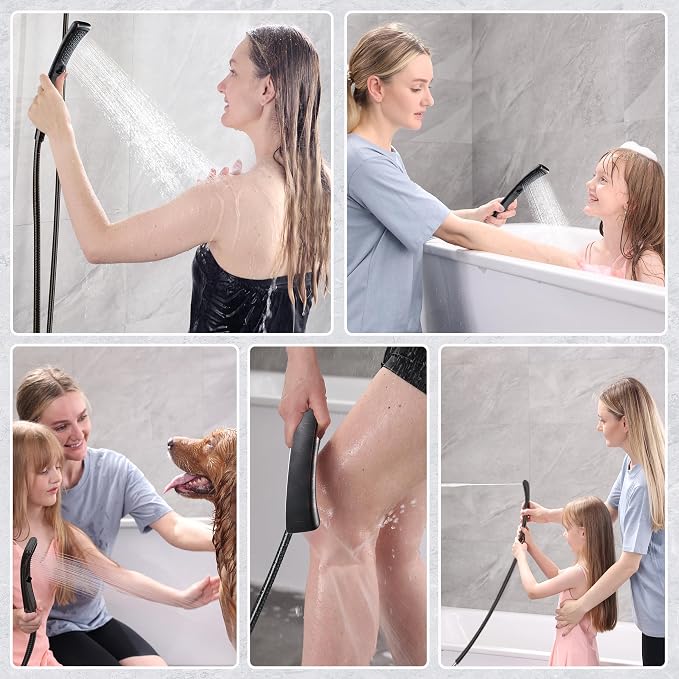 BRIGHT SHOWERS High Pressure Dual Shower Head Combo, Oil Rubbed Bronze Rainfall - Image 5