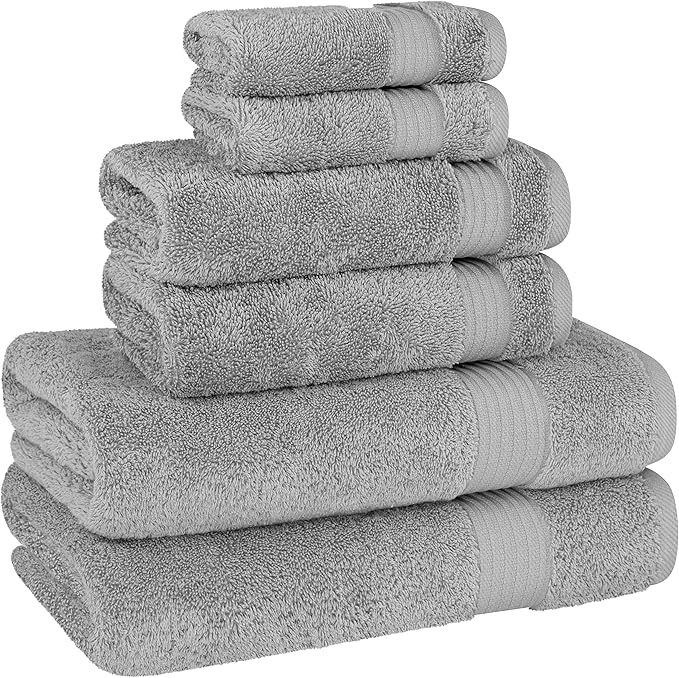 Cotton Paradise 6 Piece Towel Set 100% Cotton Soft Absorbent Turkish Towels - Image 6