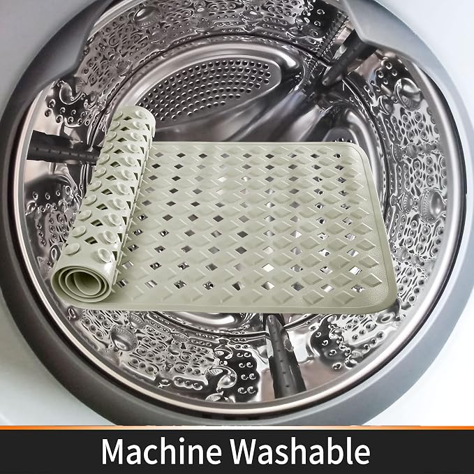 Yimobra Non Slip Bath Mat, Super Strong Suction Cups, 34.5"x15.5"Long Tub Mat - Image 7