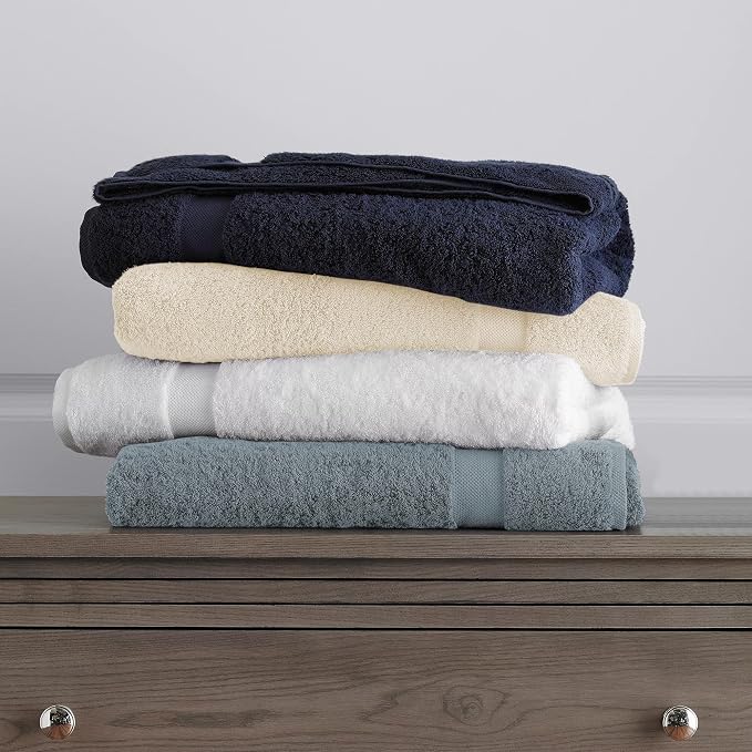 Delara 100% Organic Cotton Towels 650 GSM Plush Feather Touch Quick Dry Bath - Image 5