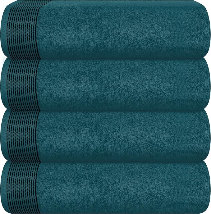 Belizzi Home Ultra Soft 4 Pack Oversized Bath Towel Set 27x54 inches, 100% by Unknown