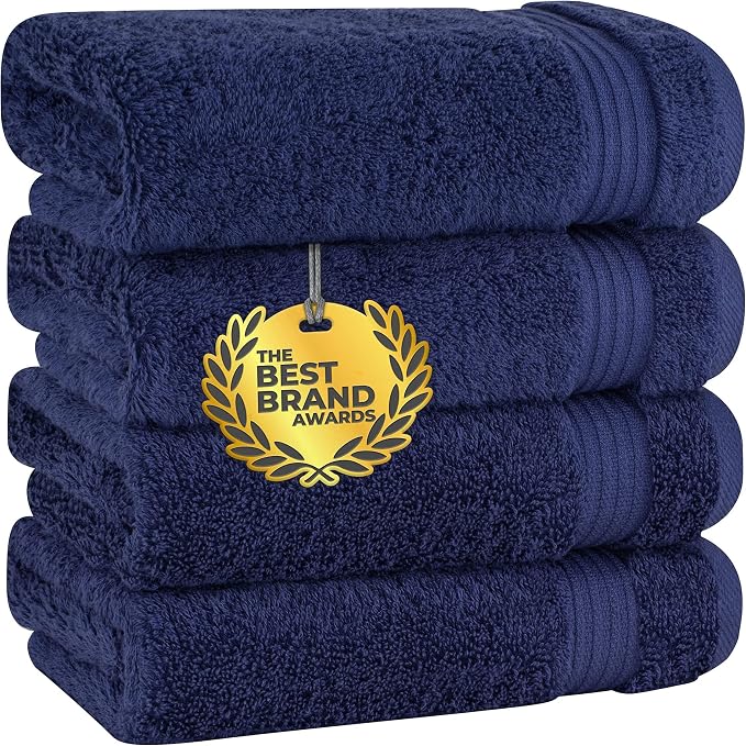 Cotton Paradise Hand Towels for Bathroom, 100% Cotton Turkish 4 Piece Hand by UNITEDHOMETEXTILE