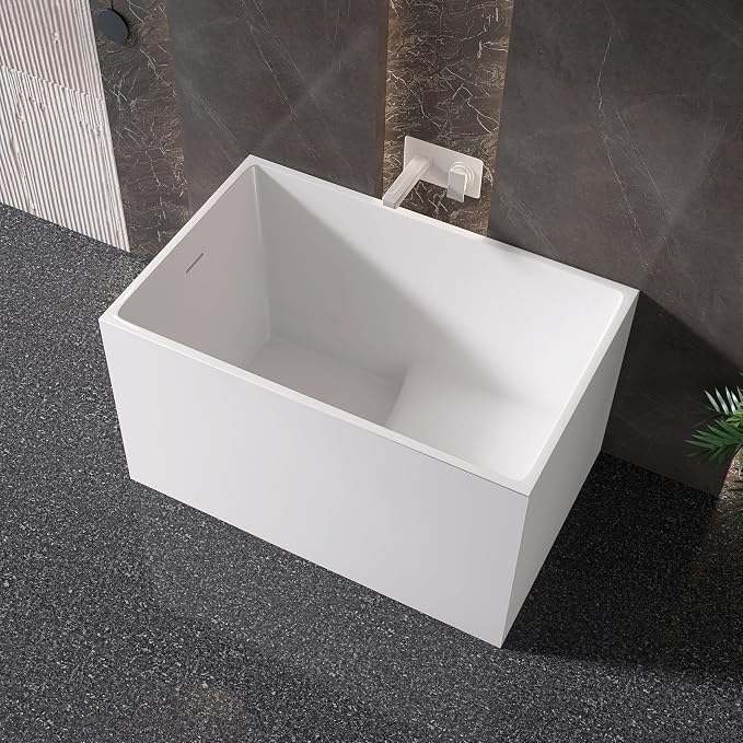 43" Acrylic Freestanding Bathtubs, Stand Alone Tub, Japanese Soaking Tub - Image 2
