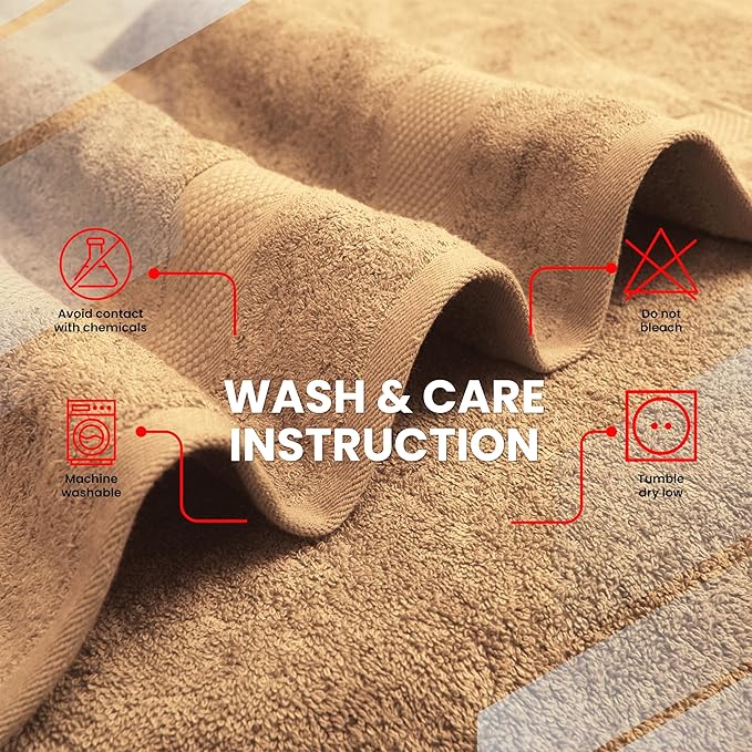 Infinitee Xclusives– Luxury Bath Sheets Towels – 2 Pack 600 GSM– 100% Ring Spun - Image 6