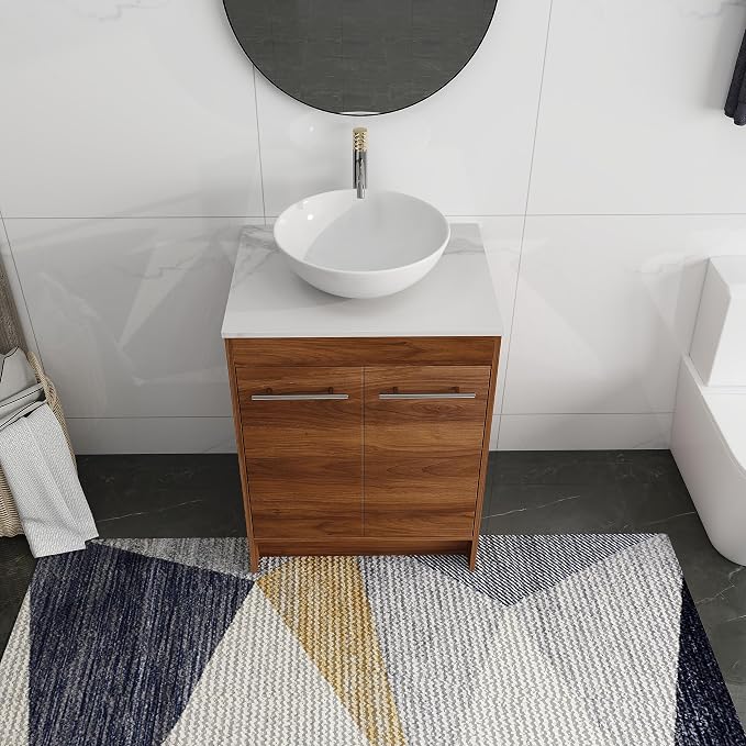 24 Inch Bathroom Vanity with Sink, Mordern Bathroom Vanity, Single Sink - Image 3