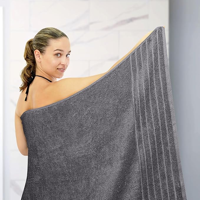 Tens Towels Pack of 1 Jumbo Bath Sheet 40 x 80 Inches, Extra Large & Light - Image 5