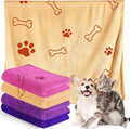 Chumia 4 Pcs Dog Towels for Drying Dog Puppy Bulk Microfiber Absorbent Paw by Chumia