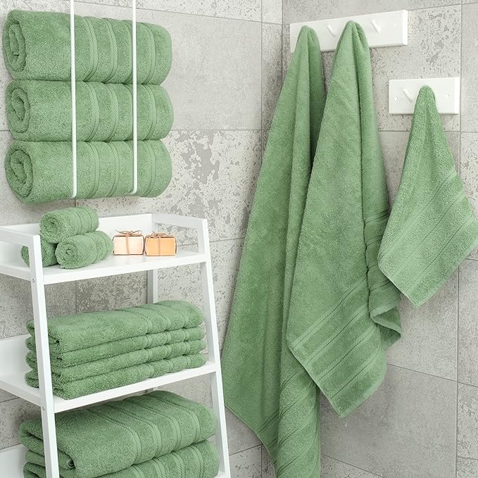 American Soft Linen Luxury 4 Piece Bath Towel Set, 600 GSM 100% Cotton Turkish - Image 3
