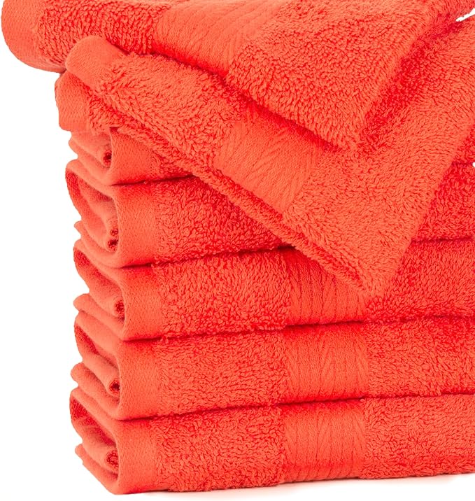 Ample Decor Wash Cloths Pack of 20, Oeko Tex Certified 600 GSM 100% Cotton Soft - Image 4