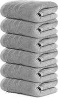 Tens Towels Pack of 6 Hand Towels, 100% Cotton, Lighter Weight, Quick to Dry by TensTowels