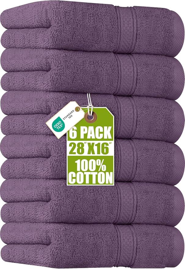 Utopia Towels 6 Pack Premium Hand Towels Set, 16 by 28 inches, 100% Ring Spun by UTOPIATOWELS