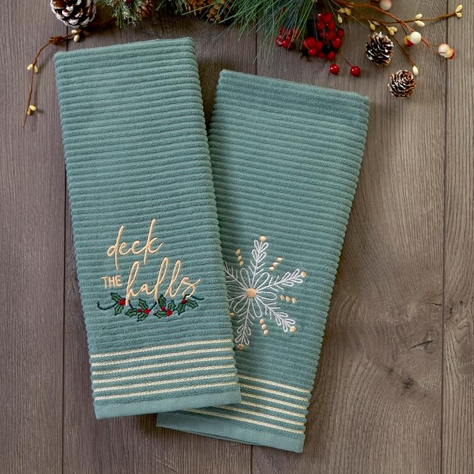 SKL Home Christmas Winter Snowflake Hand Towel Set - Image 4