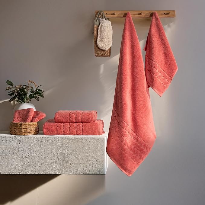 BAGNO MILANO Organic Turkish Cotton Bath Towels, Luxury Jacquard Collection - Image 7