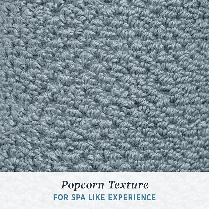 Welhome Franklin 100% Cotton Popcorn Textured Towel Set - Image 9