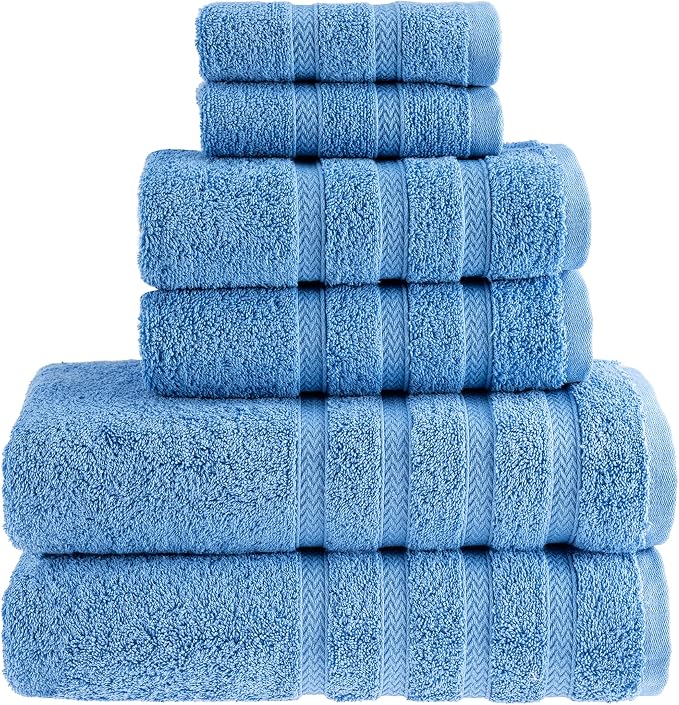 HALLEY Turkish Towels Set 650 GSM Highly Absorbent Super Soft 100% Cotton by HALLEY-TurkishCottonTowels