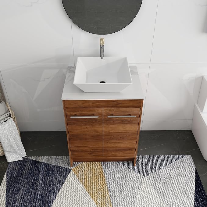 24 Inch Bathroom Vanity with Sink, Mordern Bathroom Vanity, Single Sink - Image 3