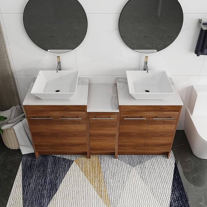 60 Inch Bathroom Vanity with Sink, Mordern Bathroom Vanity, Single Sink - Image 9