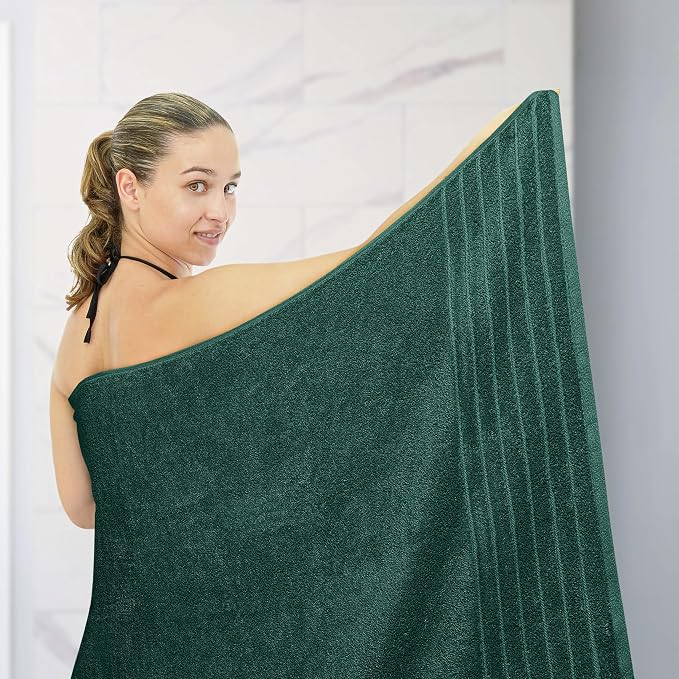 Tens Towels Pack of 1 Jumbo Bath Sheet 40 x 80 Inches, Extra Large & Light - Image 6