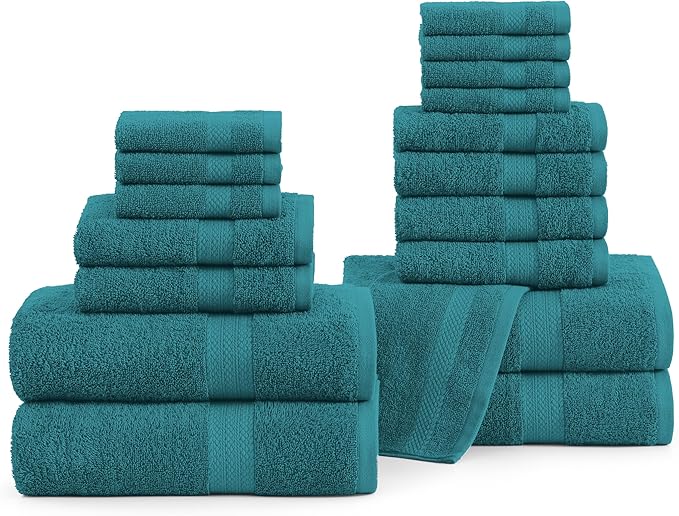 LANE LINEN 100% Ring Spun Cotton Bath Towel Set, 4 Shower Towels, 6 Hand Towels by LaneLinen