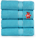 Ample Decor Sky Blue Bath Towels by AmpleDecor