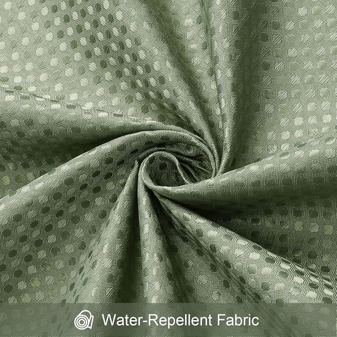 3 in 1 Stall Half Size Shower Curtain Set-36 W x 72 H, Sage Green Waffle - Image 7