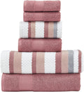 Modern Threads Pax 6-Piece Reversible Yarn Dyed Jacquard Towel Set by ModernThreads