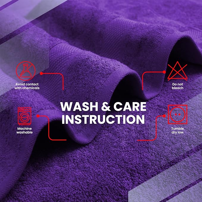 Infinitee Xclusives– Luxury Bath Sheets Towels – 2 Pack 600 GSM– 100% Ring Spun - Image 6
