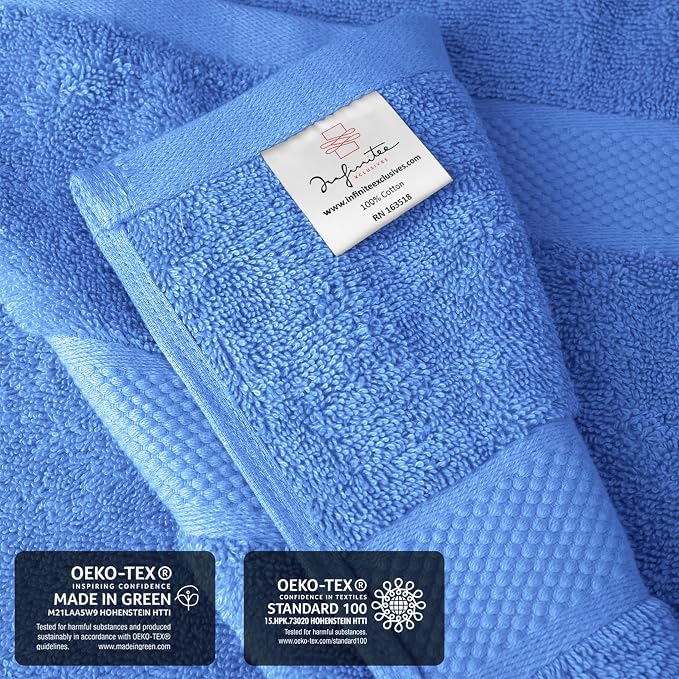 Infinitee Xclusives– Luxury Bath Sheets Towels – 2 Pack 600 GSM– 100% Ring Spun - Image 5
