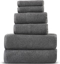 6 Piece Towel Set, 680 GSM 100% Cotton, 2 Hand Towels, 2 Wash Cloths-Ultra Soft by Essell247