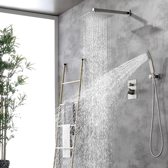 SHAMANDA Rainfall Shower System, Bathroom Luxury 10-Inch Rain Shower Head and - Image 2