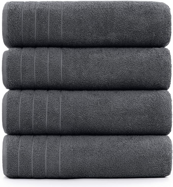 DAN River Extra Large Bath Towels Set of 4, 30 x 60 Inches - Image 8