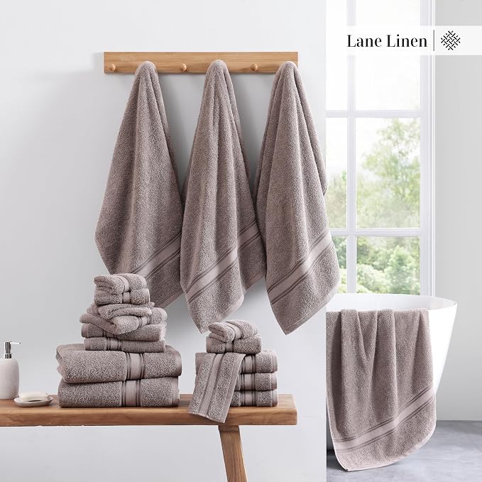 LANE LINEN Luxury 100% Cotton Towels Set 18 – Zero Twist, 6 Bath Towels - Image 5